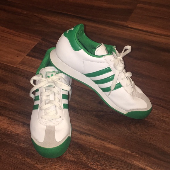 adidas samoa green and white